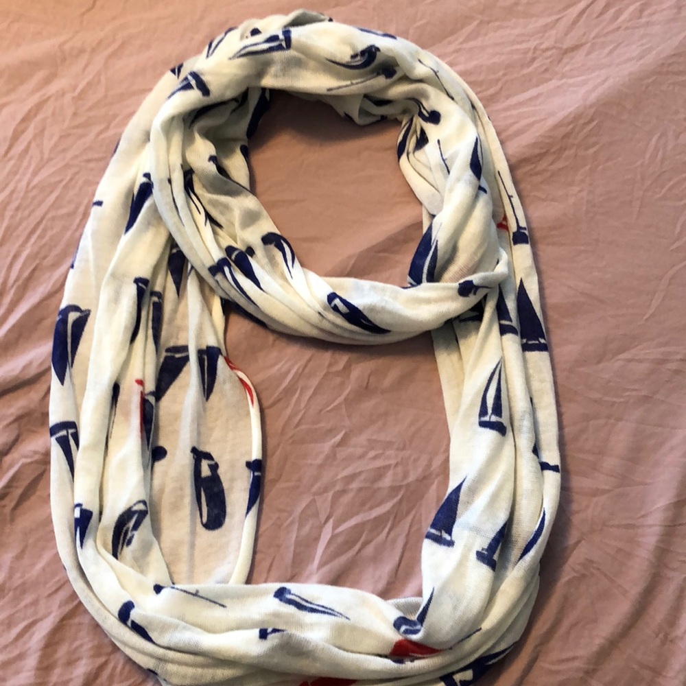 So Light Sailboat Infinity Scarf